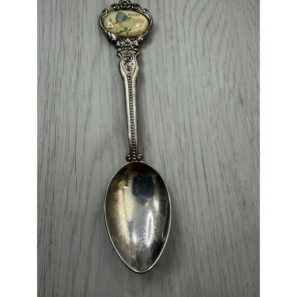 Idaho Mountain Bluebird Syringa State Souvenir Spoon Celest Australia